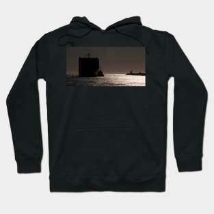 Container ship and tug at Fremantle Western Australia Hoodie